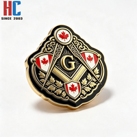 Insignia Masónica de Hoja de Arce Canadiense, Chapada en Oro, Moderna, Personalizada de Fábrica con 20 Años de Experiencia, para el Símbolo G