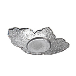 Tin metal <b>teacup</b> coaster, handmade hammered tea tray, vintage distressed Chinese style heat-insulating mat, tea set accessory - Product Image 5