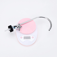 Robinet purificateur d'eau commercial en acier inoxydable à osmose inverse, manuel, grand angle, monocanal, trois voies, rotation à 360 degrés