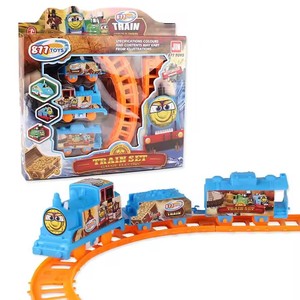 Luckykoo Hot Sale Electric Plastic Educational Model Light DIY Rail Track Toy Train Set Set <b>Puzzle</b> Assembled Track Train - Product Image 2