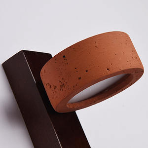 工业6w发光二极管床头灯砖红色简约石灰华卧室酒店走廊客厅复古装饰 - Product Image 6