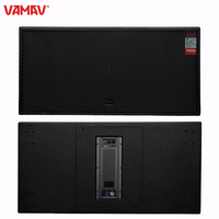 VAMAV NOVA AX 218S Haut-parleur de scène actif, subwoofer double 18 pouces, système audio professionnel 7000W crête, pour concerts, DJ et bars