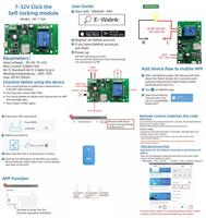 Module de relais sans fil intelligent EWeLink Wifi Switch DC12v 24v 7-32v à actionnement par impulsions et à verrouillage automatique pour l'automatisation de la maison intelligente pour l'éclairage électrique