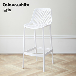 Sillas altas de comedor Pp en blanco y negro, taburete de <span class=keywords><strong>Bar</strong></span> de plástico, <span class=keywords><strong>silla</strong></span> para cocina, restaurante, Bistro, Hotel, cafetería - Product Image 3