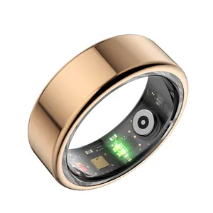 New Arrival IPX68 Waterproof Swimming Smart Ring Stainless Steel Health Ring Blood Oxygen Wearable Fitness Tracker App Control