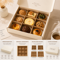 Caja para Galletas Personalizada con Inserto de Papel, Caja de Embalaje de Grado Alimenticio para Pastelería y Postres para Llevar con Logotipo