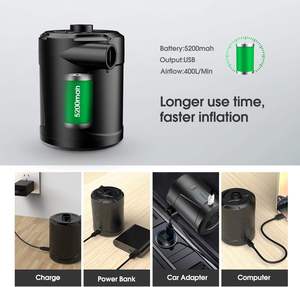 Mini Bomba de Aire Eléctrica, Batería Recargable de 5200mAh, Plástico, Presión de 4000pa, 3 Boquillas, Inflador Rápido para Piscinas Inflables - Product Image 3