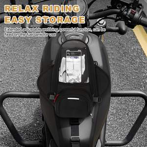 Sacoche de réservoir de moto magnétique avec pochette étanche pour téléphone à écran tactile en tissu Oxford - Product Image 6