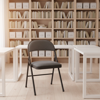 Chaises pliantes en métal personnalisées avec coussins et dossier en tissu pour le marché américain