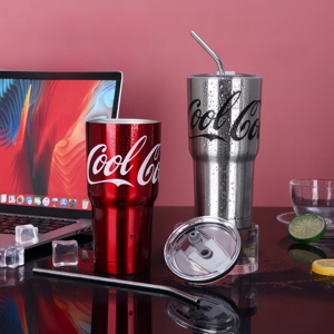 En gros 304 En Acier Inoxydable Glace Bar Tasse D'été En Plein Air De Voiture Isolation Thermique Garder Au Froid En Acier Inoxydable Paille Tasse - Product Image 4