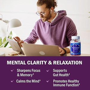 เยลลี่เห็ดปรับแต่งได้ตามต้องการภูมิคุ้มกันสุขภาพและเสริมสร้างความจำในสมองอาหารเสริมกัมมี่ลูกอม - Product Image 4