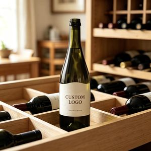 Bouteille de vin en verre vert foncé personnalisée vide 750 ml, bouteille de vin de <span class=keywords><strong>Bourgogne</strong></span> avec étiquette logo personnalisée pour vin <span class=keywords><strong>blanc</strong></span> <span class=keywords><strong>Chardonnay</strong></span>, vente en gros - Product Image 6