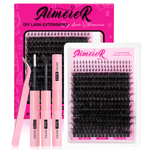 US-Lagerbestand: Full Frame <span class=keywords><strong>Xtreme</strong></span> Cluster <span class=keywords><strong>Lashes</strong></span> Ultra Volume 200D 7-25mm D Curl 233-teiliges Wimpern-Cluster-Kit mit Unterwimpern - Product Image 1