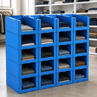 Bac de stockage pliable et empilable en PP de qualité alimentaire, imprimé sur mesure, pour la distribution et le centre de distribution