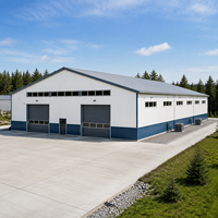 Atelier préfabriqué en structure métallique, usine de production, bâtiment industriel à ossature portique galvanisée Q355B