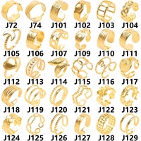 Desain 400 murah beberapa pilihan cincin tidak ternoda baja tahan karat cincin terbuka berlapis emas cincin dapat disesuaikan untuk wanita
