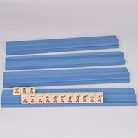 Support de tuiles de mahjong en bois massif robuste, option multicolore, support de tuiles stable pour jeu de mahjong en intérieur, accessoire de jeu