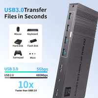 Commutateur KVM TV-link 8K 60Hz HDMI2.1 DP 4 ports USB3.0 2 ordinateurs partagent 1 souris/clavier 2 moniteurs en alliage d'aluminium CE/FCC RoHS