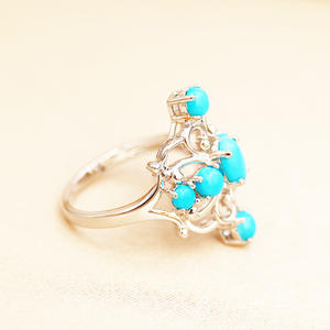 Bague en argent 925 vintage pour femme, sertie de cristaux et de strass, série Counterattack - Product Image 2