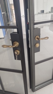 <span class=keywords><strong>Puerta</strong></span> de Vidrio Moderna con Marco de Aleación de Aluminio, Diseño de Apartamento Insonorizado y <span class=keywords><strong>Plano</strong></span> de Planta, <span class=keywords><strong>Puerta</strong></span> de Vidrio Francesa de <span class=keywords><strong>Doble</strong></span> <span class=keywords><strong>Hoja</strong></span> de Piso a Techo - Product Image 2