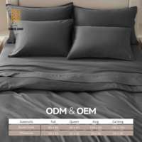 Parure de lit de luxe et douce en coton eucalyptus moderne rafraîchissant avec housse de couette en Lyocell pour hôtel et usage domestique, fermeture à boutons