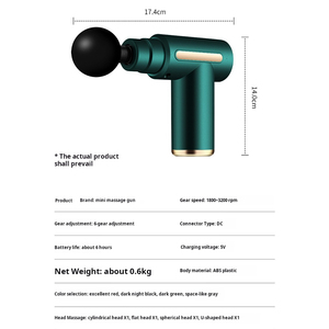 Mejor Pistola de Masaje Fascial Profesional 2025, Máquina Eléctrica de Masaje Corporal con <span class=keywords><strong>4</strong></span> Cabezales, Vibración Profunda de Tejidos, Masaje Muscular Inteligente Recargable - Product Image 5