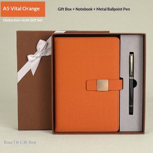 A5 Premium Luxury Business Custom Leather Notebook Pen Set Custom Logo Exquisite Gift <b>Box</b> for Corporate Meetings Anniversaries - Product Image 6