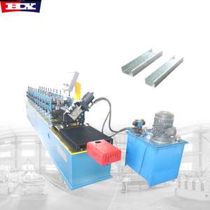 완전 자동 사용자 정의 380v 7.5kw 공급 두께 0.45-0.9mm 금속 C 채널 롤 성형 기계 - Product Image 1