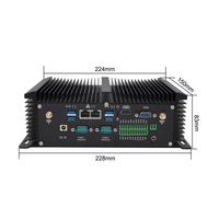 Computadora Industrial sin Ventilador EGLOBAL, Intel Core I5-7200U, 2*DDR4, MSATA, 8*USB, 2*COM, 2*RJ45 Giga LAN, 2*LED, VGA HD, Linux Mini PC