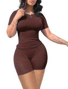 Maglietta personalizzata Top e Set corti <span class=keywords><strong>abbigliamento</strong></span> sportivo <span class=keywords><strong>abbigliamento</strong></span> da <span class=keywords><strong>donna</strong></span> <span class=keywords><strong>abbigliamento</strong></span> da allenamento 2 pezzi Set corto tuta da <span class=keywords><strong>donna</strong></span> Set da <span class=keywords><strong>donna</strong></span> - Product Image 6