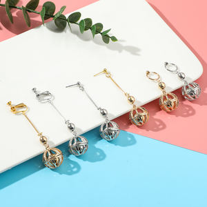 <span class=keywords><strong>Pendientes</strong></span> de bola hueca de Anime japonés, accesorios de joyería de personaje de dibujos animados - Product Image 2
