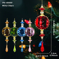 Meilleure Vente : Mini Ornement Cœur Rond Personnalisé en Acrylique, Décorations Géométriques pour Arbre de Noël à Suspendre pour Navidad