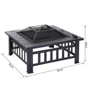 Foyer multifonctionnel <span class=keywords><strong>pour</strong></span> chauffage extérieur, <span class=keywords><strong>cheminée</strong></span> de jardin de Patio en métal, Table, <span class=keywords><strong>barbecue</strong></span> - Product Image 6