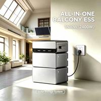 Système de stockage d'énergie solaire pour balcon, BMS intelligent, 10 kWh, LiFePO4, empilable, hybride, contrôle par application, installation facile, usage domestique, IP65