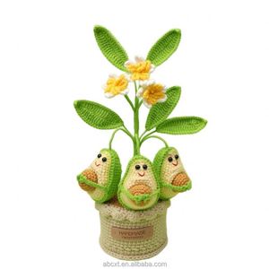 Decoración para Mesa de Hogar, Regalo, Flores Artificiales, Planta de Aguacate Tejida a Mano con Hilo de Ganchillo - Product Image 6