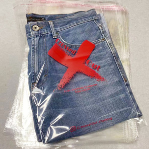 Recyclable Transparent OPP Bag Customized Logo Printed Plastic Bags Women <b>Men</b> Jeans Packaging Clear Garment Bag with Sealing - Product Image 2