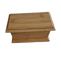 Urne carrée moderne et écologique en bambou Arbre de Vie avec boîte de cercueil scellée pratique pour chiens et animaux de compagnie