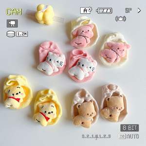 Ins-élégant 24 paires décontracté équipage chaussettes mignon 3D dessin animé coton bébé poupées tricoté Technique <span class=keywords><strong>Invisible</strong></span> enfants antibactérien - Product Image 1