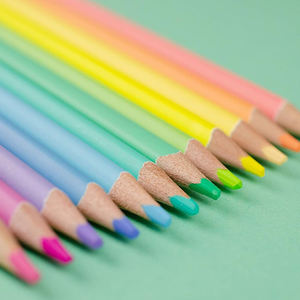 Vente en gros de crayons de couleur <span class=keywords><strong>pastel</strong></span> de 12 couleurs pour enfants, cadeaux pour enfants, fournitures scolaires, crayons de couleur en boîte - Product Image 1