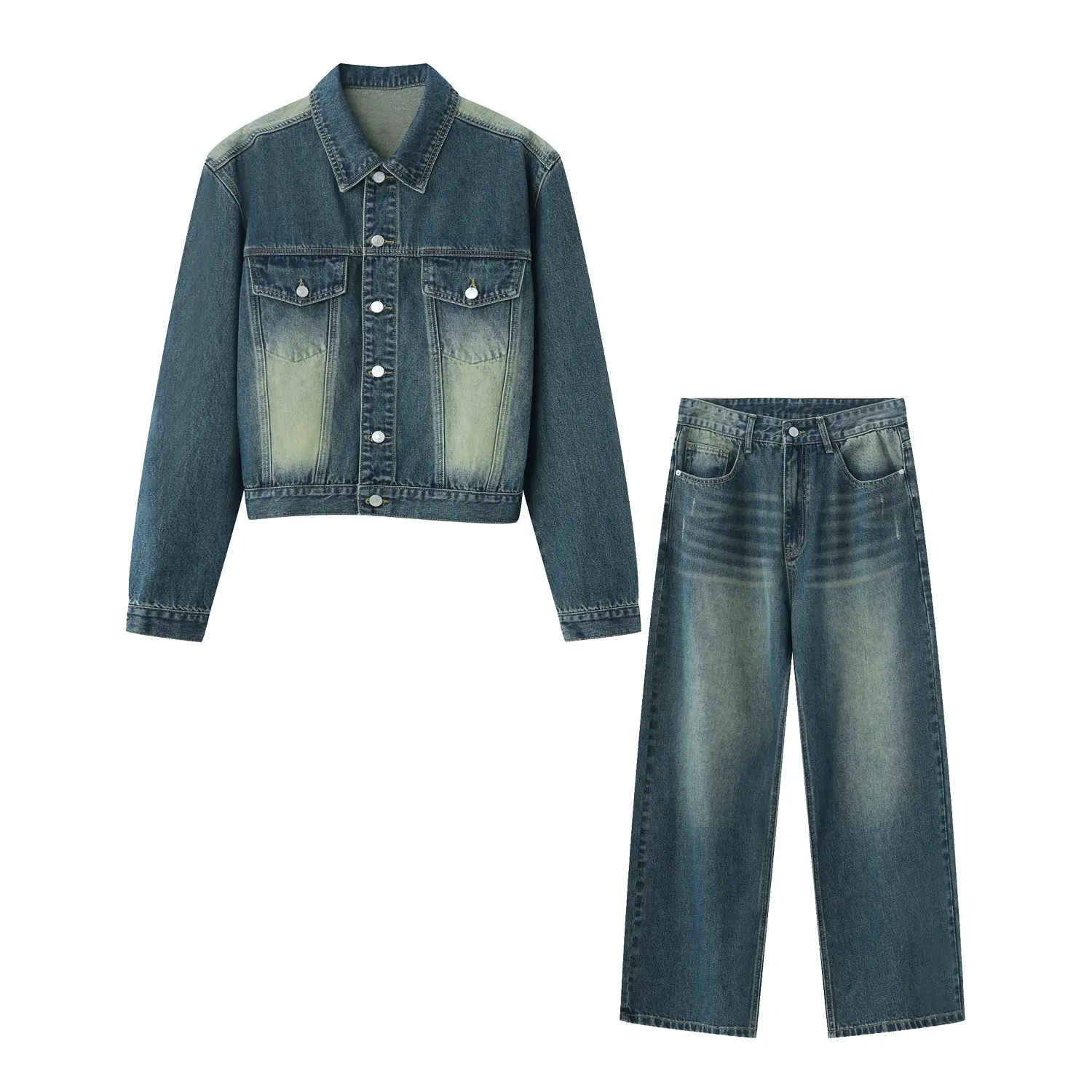 Bán buôn OEM chất lượng cao Thiết kế thời trang dạo phố cổ điển Denim Jeans phù hợp với trang phục thiết lập cho nam giới