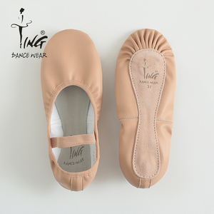 <span class=keywords><strong>Scarpe</strong></span> <span class=keywords><strong>da</strong></span> Danza Classica per Ragazze con Suola Intera in PU Rosa Morbido, Fodera in Cotone e Suola Dritta in Vera Pelle - Product Image 4