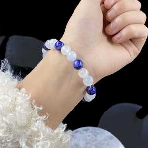 Bracelet DAISY xiaod, bleu, saphir de mer, améliore la patience, apaise les émotions et aide à maintenir une esprit serein. C - Product Image 4