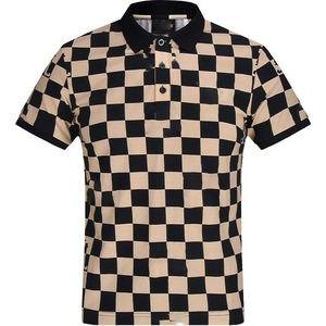 Hoge Kwaliteit Custom Printing Ontwerp Mannen Dambord Casual Mode Spandex Katoen Golf Polo Shirt - Product Image 2