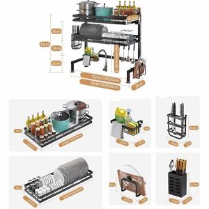 Organizador de Artículos para el Hogar, Escurridor de Platos de Acero Inoxidable Sobre el Fregadero, Estante de Almacenamiento para Secar Platos para la Cocina - Product Image 4