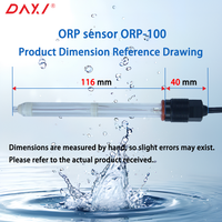 Sonde ORP en verre industriel pour la surveillance du traitement des eaux usées par oxydation-réduction, sortie numérique haute précision
