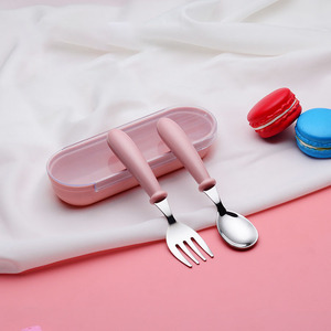 Thép không gỉ BPA free Kid trẻ em Spoon & Fork thiết lập dao kéo - Product Image 4