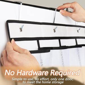 35 <b>Pockets</b> Over The Door Shoe Organizer White Rectangular Hook Type For Shoes Storage Behind Doors On Walls - Product Image 3