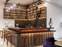 Comptoir de Bar en bois Antique, Design traditionnel, Mobile, en chêne, pour la maison