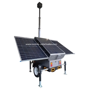 Remorque <span class=keywords><strong>solaire</strong></span> mobile intelligente CCTV à batterie gel avec caméras PTZ et <span class=keywords><strong>routeur</strong></span> 4G <span class=keywords><strong>pour</strong></span> la surveillance à distance - Product Image 1