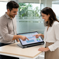 Nouvel ordinateur portable professionnel de codage et de développement à écran tactile pliable à 360 degrés de 15,6 pouces, AMD Ryzen 3 3200U, 16 Go de RAM, 512 Go de SSD, Windows 11